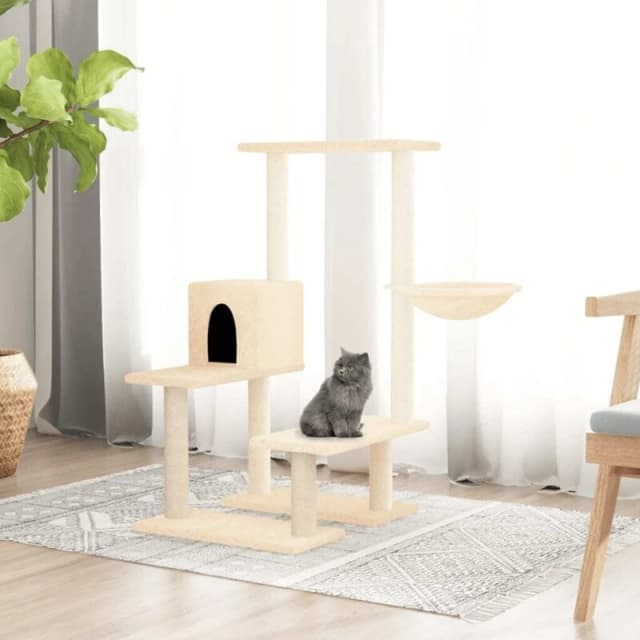 VIDAXL Vidaxl - Cat Tree with Sisal Scratching Posts Cream 94.5cm 8720287213529