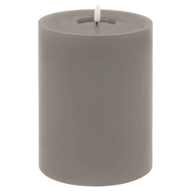 Luxe Collection Melt Effect 6X8 Grey LED Wax Candle