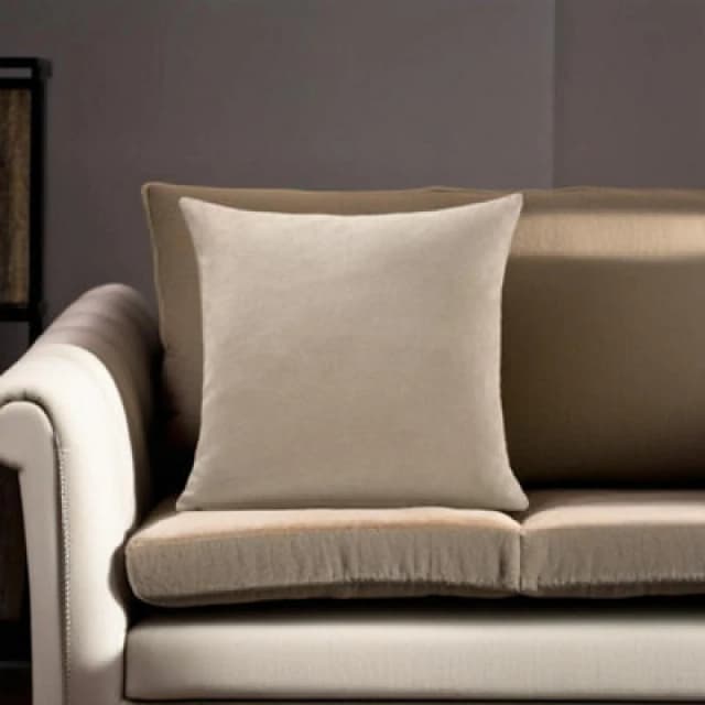 Luxury Living Velvet Chenille Cushion Taupe
