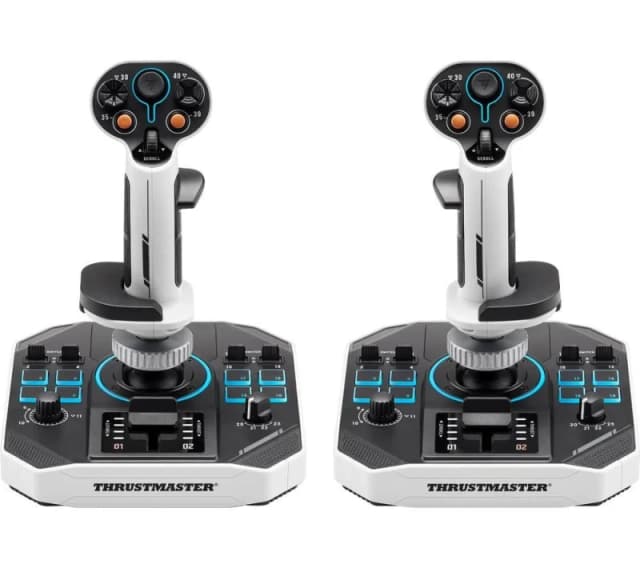 THRUSTMASTER Sol-R 2 HOSAS Space Sim Duo Joystick - White & Black 3362932916741