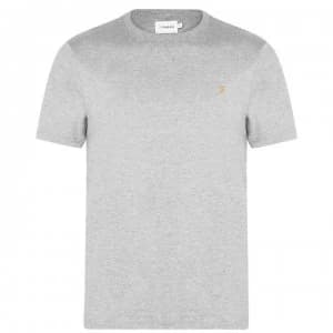 Farah Vintage Denny Short Sleeve Tee - Rain Hthr 080