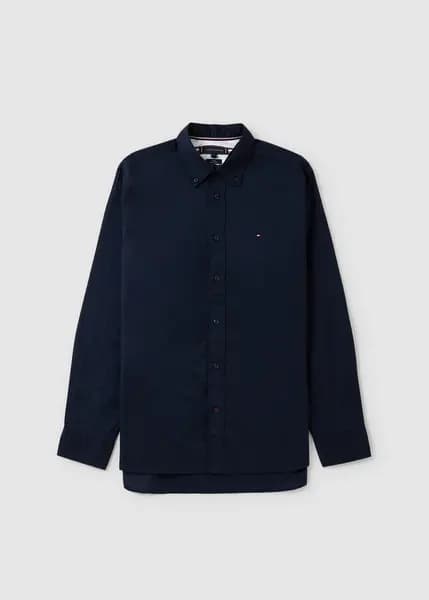 Tommy Hilfiger Mens Core Flex Poplin Rf Shirt In Desert Sky