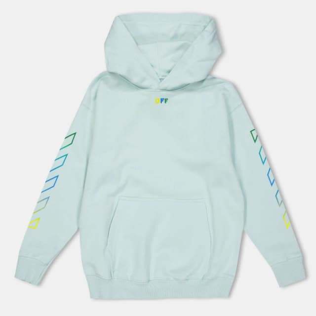 Off White Kids Hoodie Blue Multi male 8Y