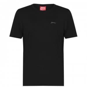 Slazenger Plain T Shirt Mens - Black