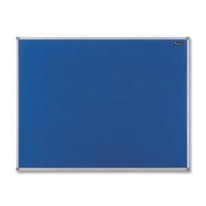 Nobo Basic 900 x 600mm Noticeboard with Blue Felt Surface and Aluminium Trim