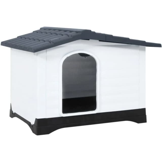 VIDAXL Dog House Grey 90.5x68x66cm Polypropylene vidaXL 8720287023029