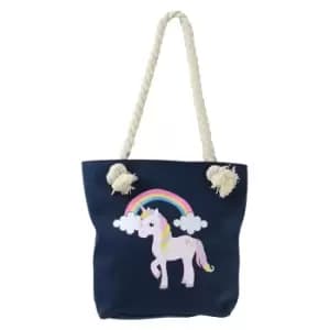 Little Rider Childrens/Kids Unicorn Tote Bag (One Size) (Navy)
