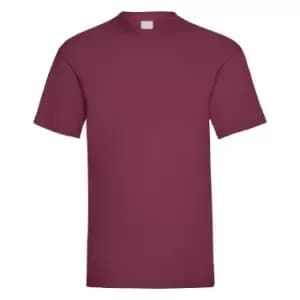 Mens Value Short Sleeve Casual T-Shirt (Small) (Oxblood)