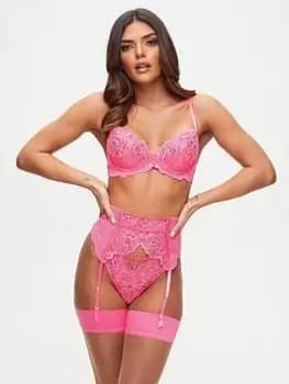 Ann Summers Bras The Icon Padded Plunge Bra - Bright Pink, Bright Pink, Size 32B, Women