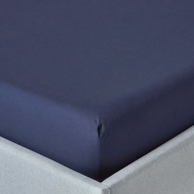 Homescapes Egyptian Cotton Deep Fitted Sheet 18" 200 Thread Count Navy