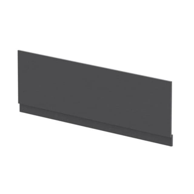 Balterley Edge/Power Straight Front Bath Panel & Plinth, 1700mm - Textured Woodgrain Graphite Grey Grey unisex