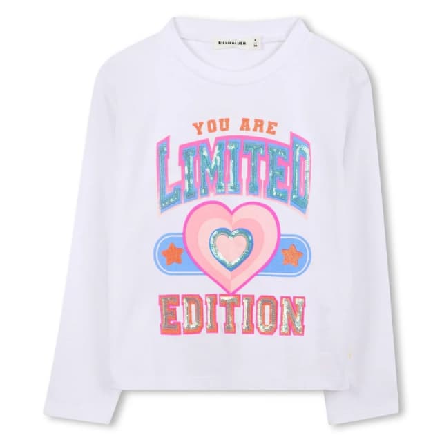 BILLIEBLUSH Kids Graphic Long Sleeve T-Shirt Long Sleeve T-Shirts 4Y White 31402701135