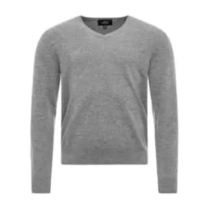 Slazenger 1881 Sean Cashmere V Neck Jumper - Grey