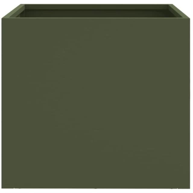 VIDAXL Planters 2 pcs Olive Green 32x30x29cm Steel Vidaxl 8721012364004