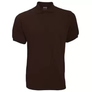B&C Safran Mens Polo Shirt / Mens Short Sleeve Polo Shirts (S) (Brown)