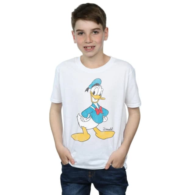Disney Classic Donald Duck Cotton T-Shirt White male