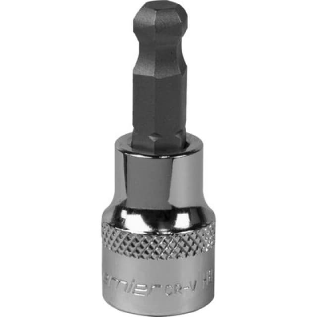 Loops 8mm Ball-End Hex Socket Bit - 3/8" Square Drive - Chrome Vanadium Wrench Socket Multi