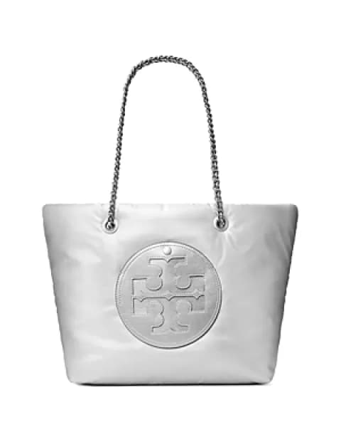 Tory Burch Ella Metallic Puffy Chain Tote