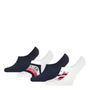 Tommy Hilfiger 4 Pack Footie Socks Box - White