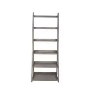 Metz 6-Tier Pine Wood Bookcase Taupe