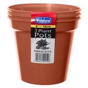 Whitefurze 15cm 6" Pot (Set of 3) Pack of 10