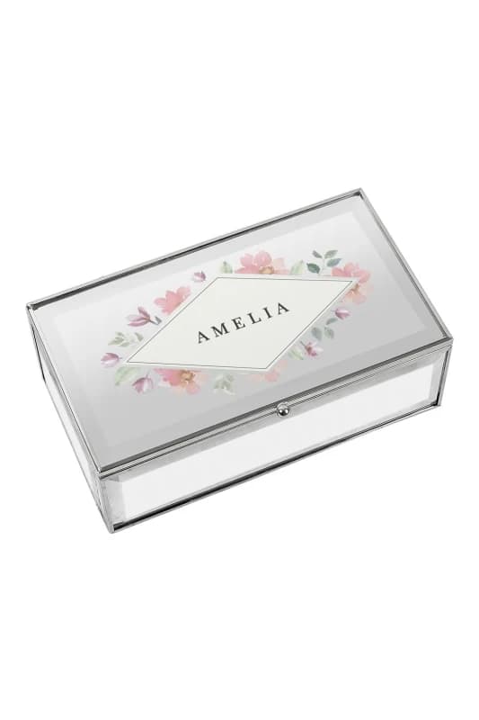 Personalised Memento Company Personalised Message Water Colour Jewellery Box