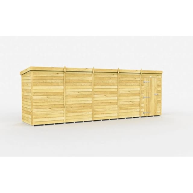 Buttercup Farm 20 x 4 Feet Pent Shed - Single Door W/O Window - L118 x W589 x H201cm in Brown Brown Unisex