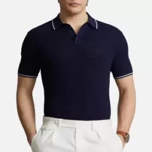 Polo Ralph Lauren Cotton Linen Polo Collar Top - L
