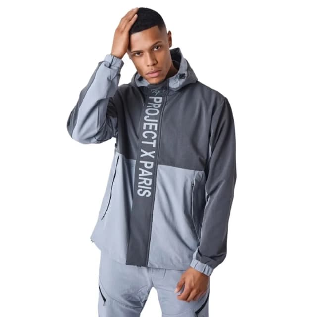 Project X Paris Waterproof hooded jacket Project X Paris Colorblock Gris Male S