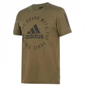 adidas SID Logo T Shirt - RAW KHAKI