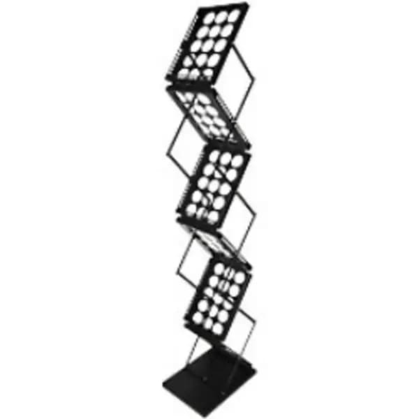 Deflecto Deflecto A4 Portable Folding Floor Stand with 6 x Double Sided Shelves Black - 36104 36104