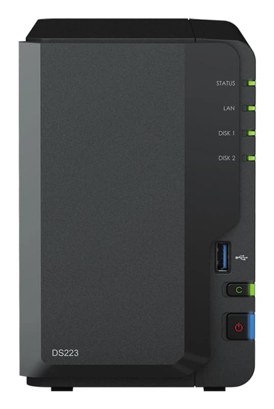 Synology DiskStation DS223 NAS Mini Tower Realtek RTD1619B 2 GB DDR4 3