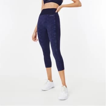 USA Pro Seamless Capri Cropped Leggings - Navy/Snake