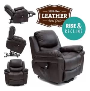 Madison riserec brown leather recliner