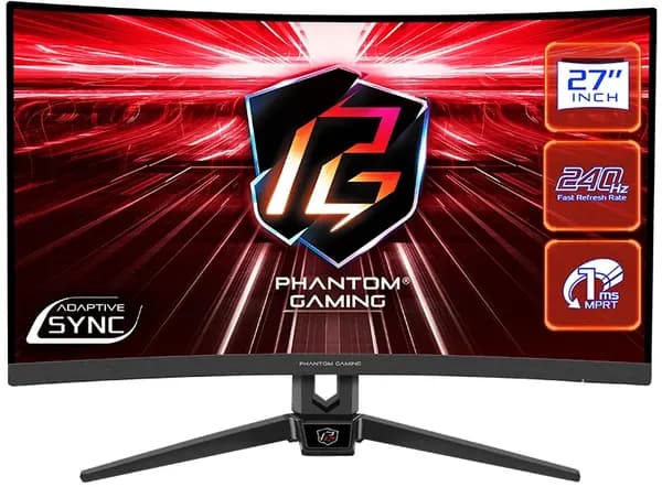 ASRock Phantom 27" PG27F15RS1A Full HD Curved Gaming LED Monitor