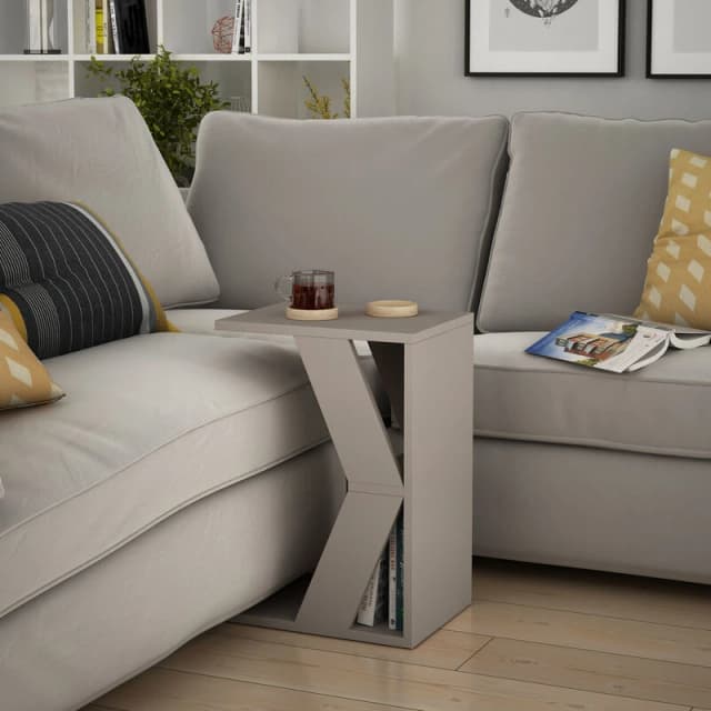 DECORTIE Decortie - Naze Modern c Shape Table Multipurpose h 57cm - Mocha Grey - Mocha Grey M.SH.14196.5