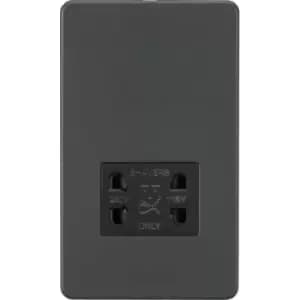 MLA Knightsbridge Screwless 115V/230V Dual Voltage Shaver Socket Anthracite - SF8900AT