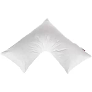 HOMESCAPES Orthopaedic V Shaped Pillow Duck Feather and Down - White