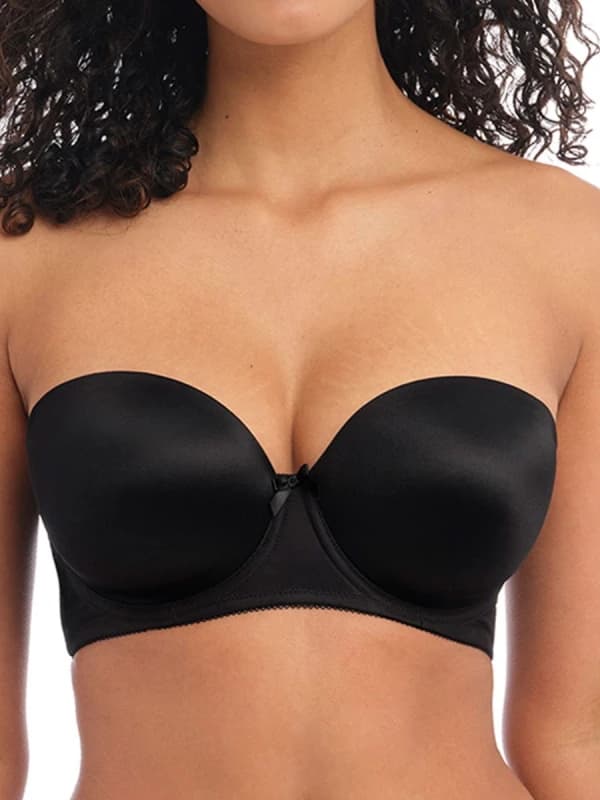 Freya Womens Deco Strapless Moulded Bra in Black Size: 30DD Black Female 30DD