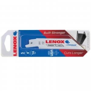 Lenox 14TPI Thick Metal Cutting Reciprocating Saw Blades 102mm Pack of 5