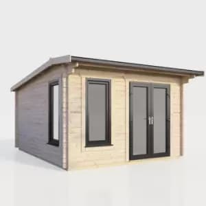 Power 12x12 Apex Log Cabin - Right Hand Door