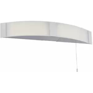 Loops - LED Bathroom Wall Light 2x 6W Cool White IP44 Modern Curved Over Mirror Lamp