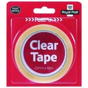 Postpak Clear Sticky Tape 19mm Pack of 24 9721744