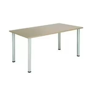 One Fraction Plus Rectangular Meeting Table - Grey Oak