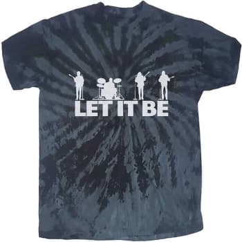 The Beatles - Let It Be Silhouette Unisex Large T-Shirt - Black