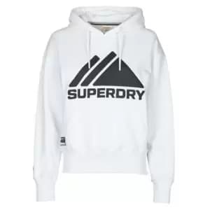 Superdry MOUNTAIN SPORT MONO HOOD womens Sweatshirt in White - Sizes UK 10,UK 12,UK 14,UK 8