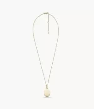 Fossil Women Drew Gold-Tone Stainless Steel Pendant Necklace