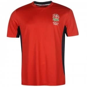 RFU England Rugby Poly Tee Mens - Red