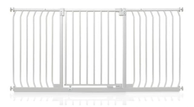 Safetots Elite Pressure Safety Gate, 170Cm - 179Cm, Matt White, Pressure Fit Stair Gate