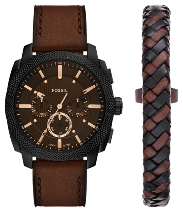Fossil FS6102SET Mens Machine and Bracelet Set (44mm Watch
